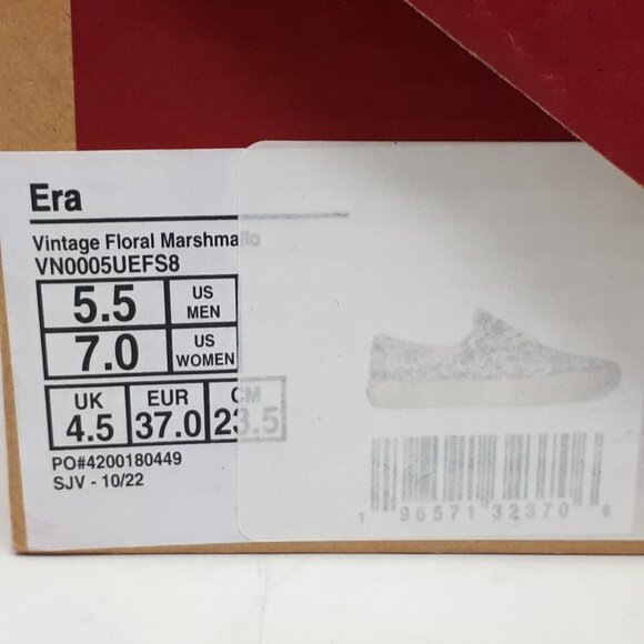 Vans Era Vintage Floral White Skate Authentic Casual Shoe Sneaker Womens 7 US - Picture 10 of 12